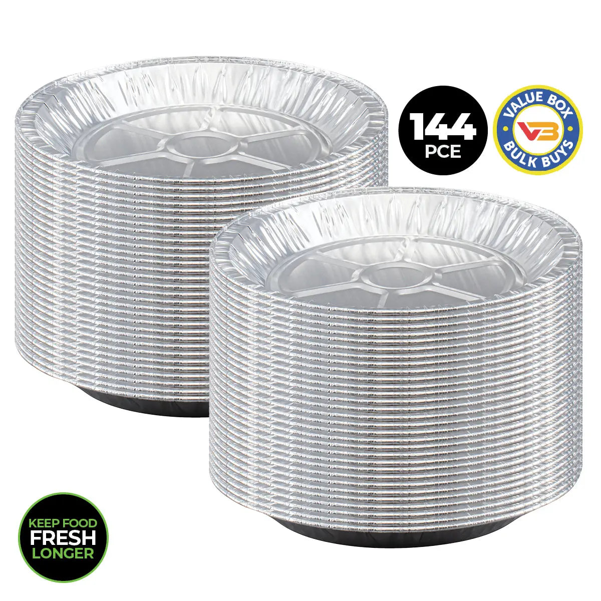 Home Master 144PCE Aluminium Foil Trays Round Premium Quality 22.5cm Deals499