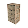 Home Master 4 Drawer Natural Seagrass Wooden Storage Chest Stylish 85cm Deals499