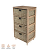 Home Master 4 Drawer Natural Seagrass Wooden Storage Chest Stylish 85cm Deals499