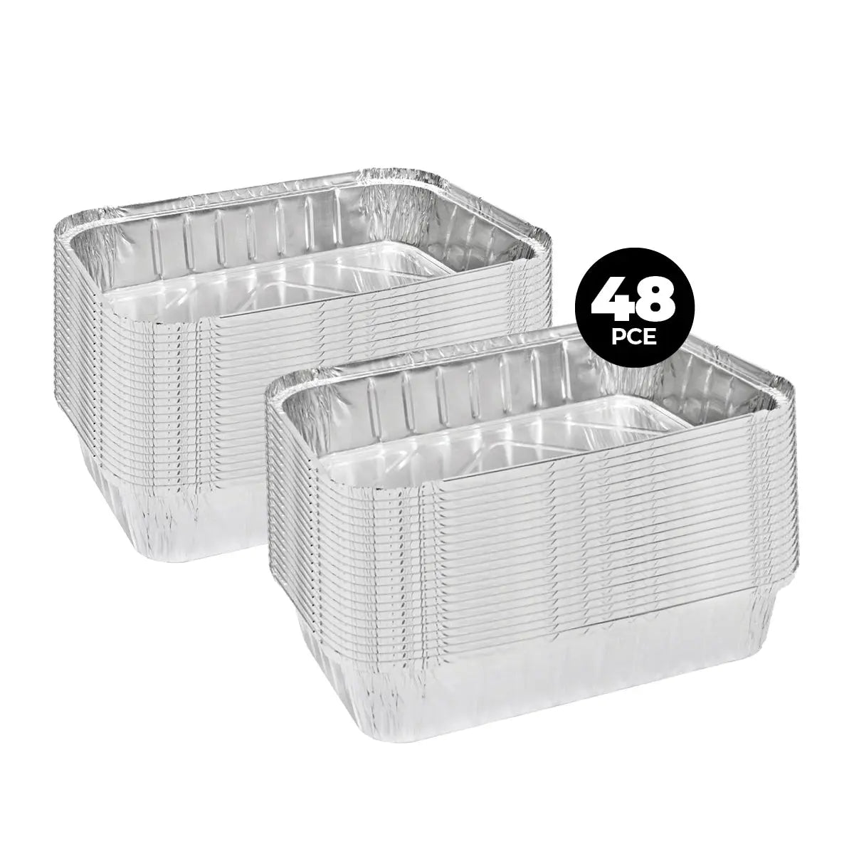 Home Master 48PCE Aluminium Deep Foil Trays Premium Quality & Strength 32cm Deals499