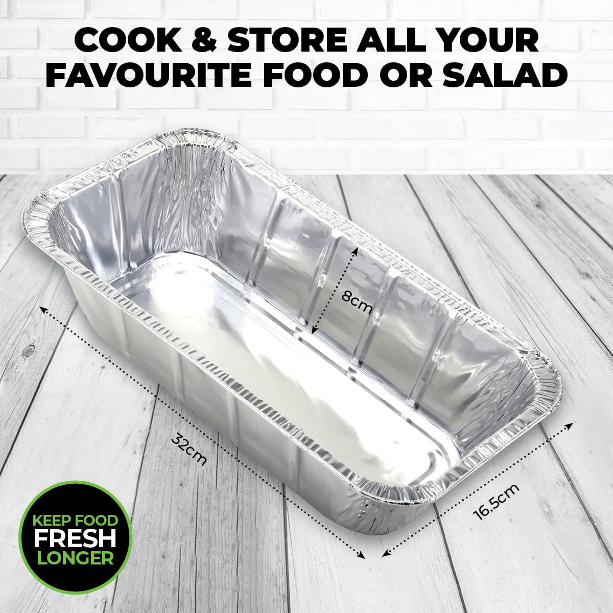 Home Master 48PCE Aluminium Deep Foil Trays Premium Quality & Strength 32cm Deals499