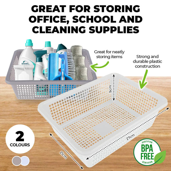 Home Master 50PCE Storage Baskets Stackable Multipurpose Space Saving Bulk 27cm Deals499