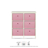 Home Master 6 Drawer Pine Wood Storage Chest Pink Fabric Baskets 70 x 80cm Deals499