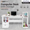 Home Master Computer/Work Desk Storage &amp; Shelving Spacious Modern 117 x 92cm Deals499