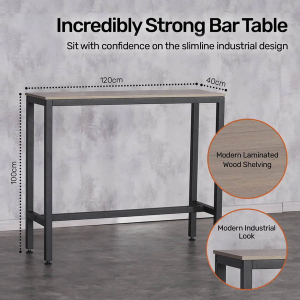 Home Master High Bar Table Nordic Industrial Design Stylish Modern 120cm Deals499