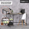 Home Master Office Desk &amp; Storage Shelves 2 Tier Stylish Modern Design 77cm Deals499