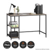 Home Master Office Desk &amp; Storage Shelves 2 Tier Stylish Modern Design 77cm Deals499