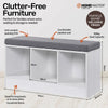Home Master Storage/Shoe Bench With Padded Cushion Seating 90cm Deals499