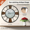 Home Master Wall Clock Large Vintage Design Stylish Metal Accents 60cm Deals499