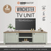 Home Master Winchester Two Tone TV Entertainment Unit Stylish Design 150cm Deals499
