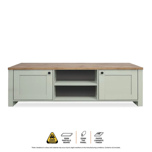 Home Master Winchester Two Tone TV Entertainment Unit Stylish Design 150cm Deals499