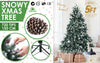 Home Ready 5Ft 150cm 720 tips Green Snowy Christmas Tree Xmas Pine Cones Deals499