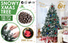 Home Ready 6Ft 180cm 930 tips Green Snowy Christmas Tree Xmas Pine Cones + Bauble Balls Deals499