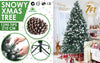 Home Ready 7Ft 210cm 1290 tips Green Snowy Christmas Tree Xmas Pine Cones Deals499