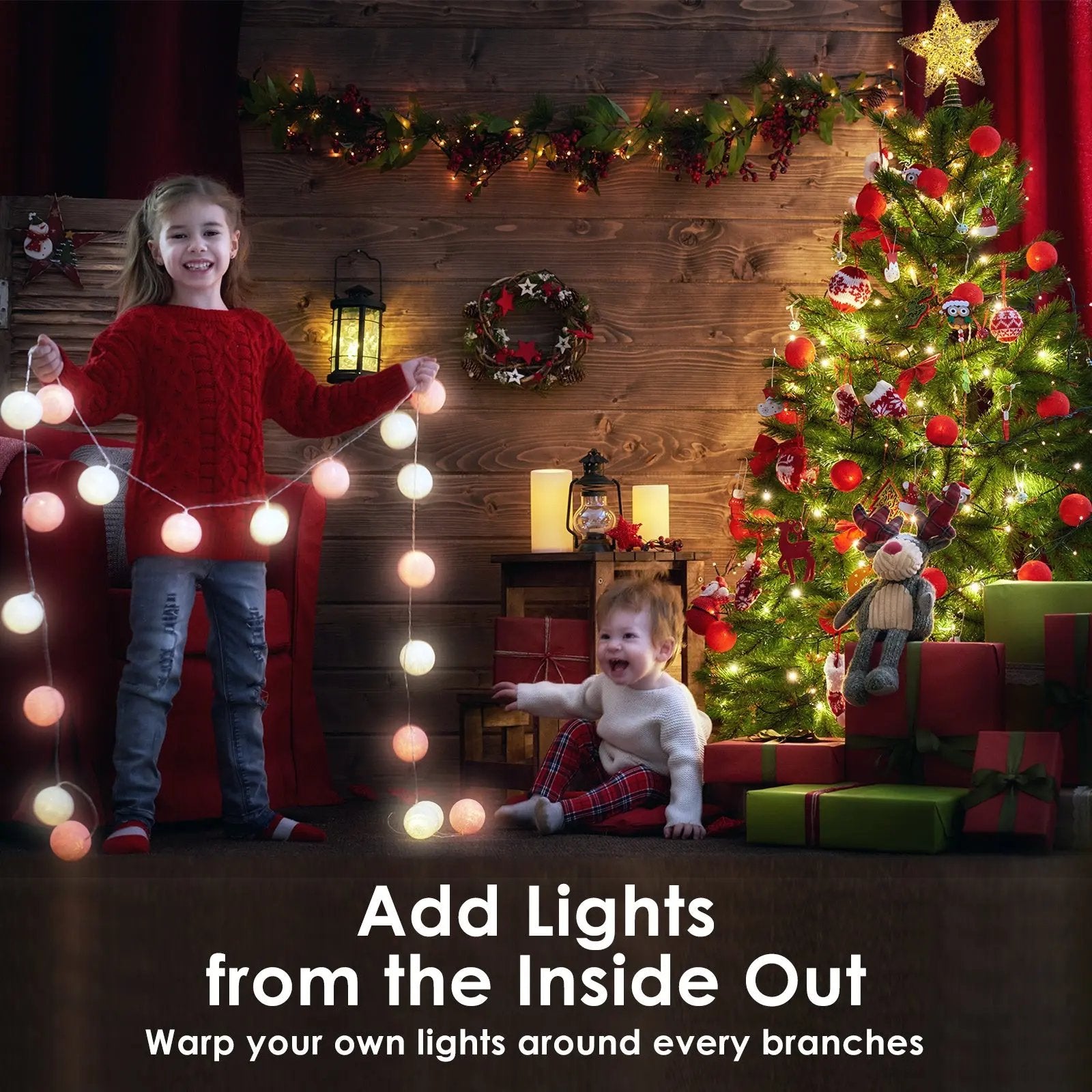 Home Ready 7Ft 210cm 1290 tips Green Snowy Christmas Tree Xmas Pine Cones Deals499