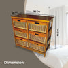 Hyssop Tallboy 6 Chest of Drawers Cane Bedroom Kitchen Bathroom Storage Shelf Deals499