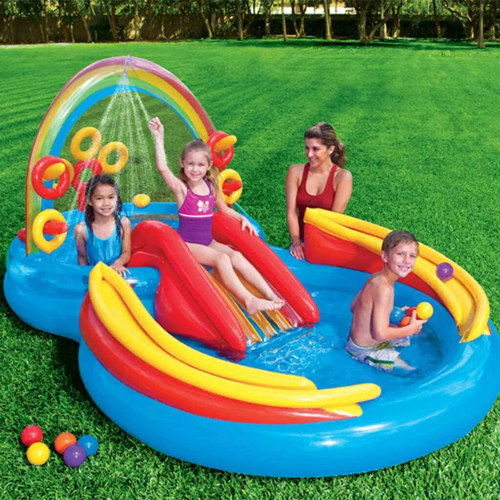 INTEX Inflatable Kids Rainbow Ring Water Play Center Kids AU 57453NP Deals499