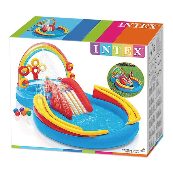 INTEX Inflatable Kids Rainbow Ring Water Play Center Kids AU 57453NP Deals499