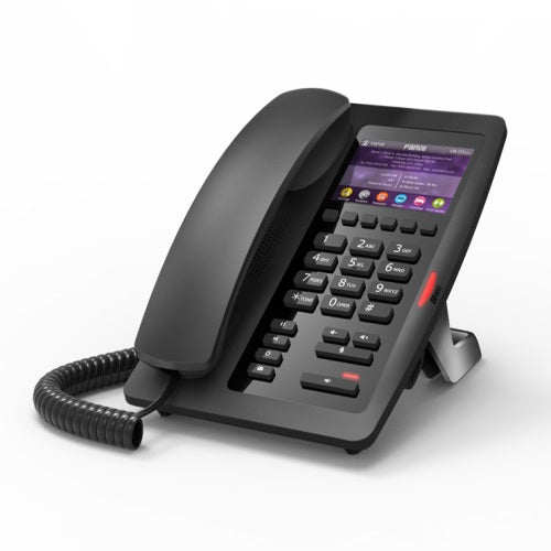 FANVIL H5 Hotel / Office Enterprise IP Phone - 3.5' Colour Screen, 1 Line, 6 x Programmable Buttons, Dual 10/100 NIC, POE, 2 Years Warranty FANVIL
