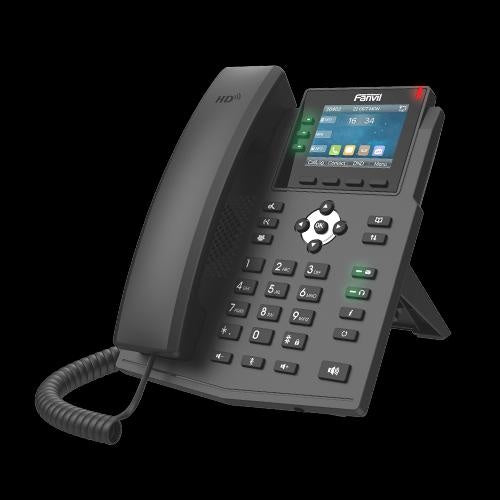 FANVIL X3U Enterprise IP Phone - 2.8' Colour Screen, 3 Lines, No DSS Buttons, Dual Gigabit NIC FANVIL