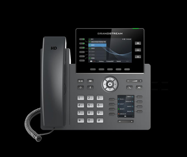 GRANDSTREAM GRP2616 6 Line IP Phone, 6 SIP Accounts, 480x272 Colour Screen, HD Audio, Integrated Bluetooth+WiFi, Powerable Via POE GRANDSTREAM