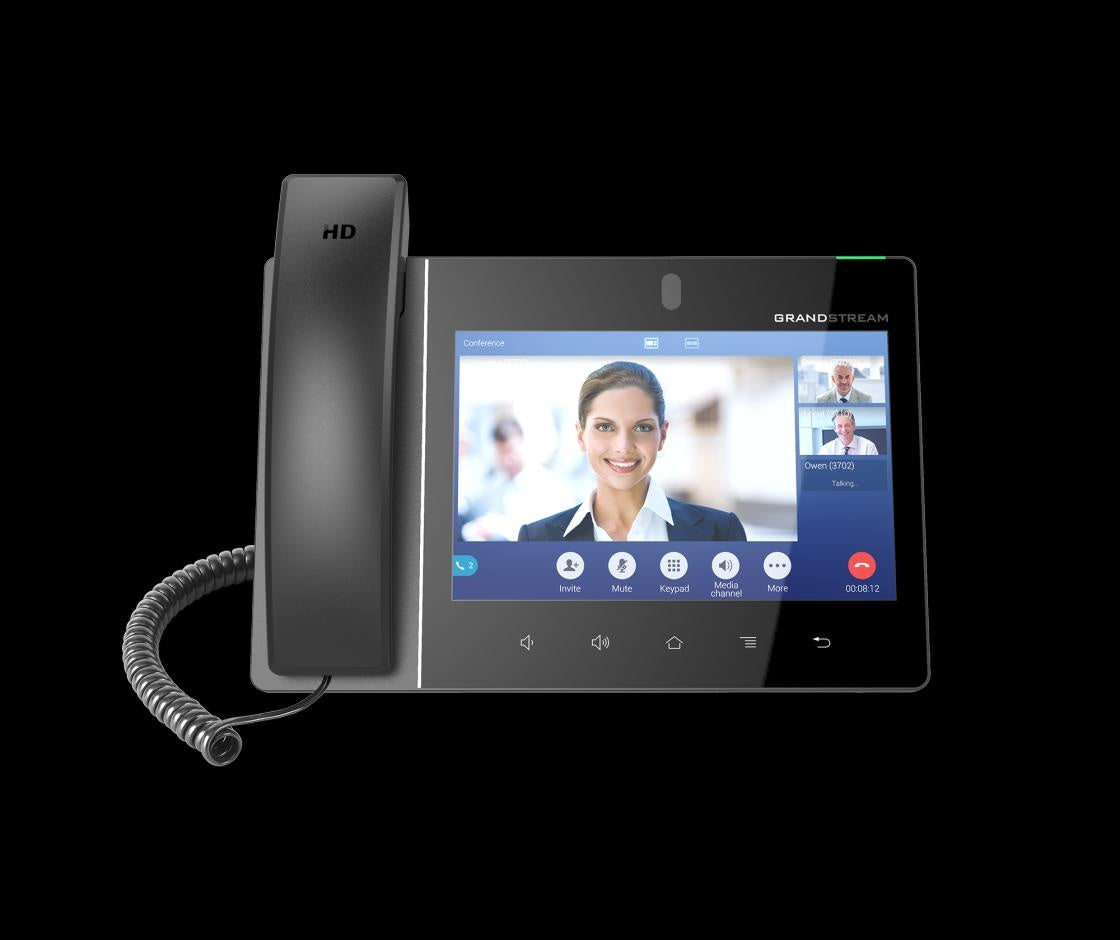 GRANDSTREAM GXV3380 16 Line Android IP Phone, 16 SIP Accounts, 1280 x 800 Colour Touch Screen, 2MB Camera, Built In Bluetooth+WiFi, Powerable Via POE GRANDSTREAM