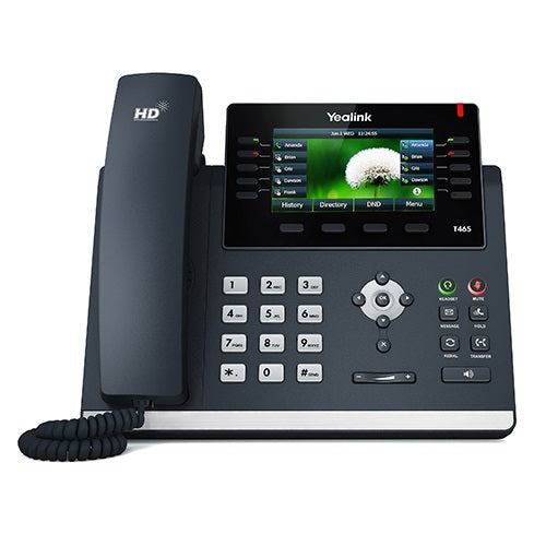 YEALINK T46S 16 Line IP phone, 4.3' 480x272 pixel colour display with backlight, Dual Gigabit Ports, 10 Program keys/BLF/XML/HDV,1 USB port- IPF-X6 YEALINK