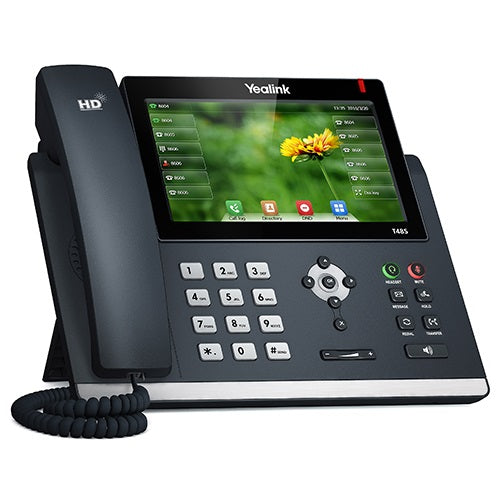 YEALINK T48S 16 Line IP phone, 7' 800x480 pixel colour touch screen, Optima HD voice, Dual Gigabit Ports, 1 USB port for BT40/WF40/Recording, Opus Sup YEALINK