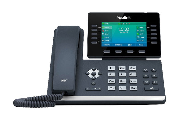 YEALINK T54W,  16 Line IP HD Phone, 4.3' 480 x 272 colour screen, HD voice, Dual Gig Ports, Built in Bluetooth and WiFi, USB 2.0 Port YEALINK