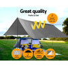 Instahut 3.6x4.8m Tarp Camping Tarps Poly Tarpaulin Heavy Duty Cover 180gsm Silver Deals499