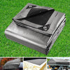 Instahut 3.6x4.8m Tarp Camping Tarps Poly Tarpaulin Heavy Duty Cover 180gsm Silver Deals499