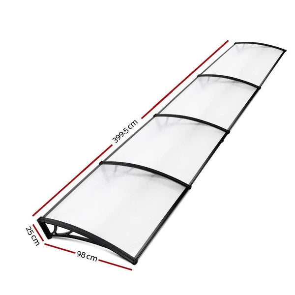 Instahut Window Door Awning Door Canopy Patio UV Sun Shield 1mx4m DIY Deals499