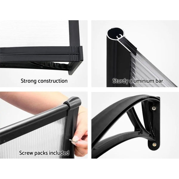 Instahut Window Door Awning Door Canopy Patio UV Sun Shield 1mx4m DIY Deals499