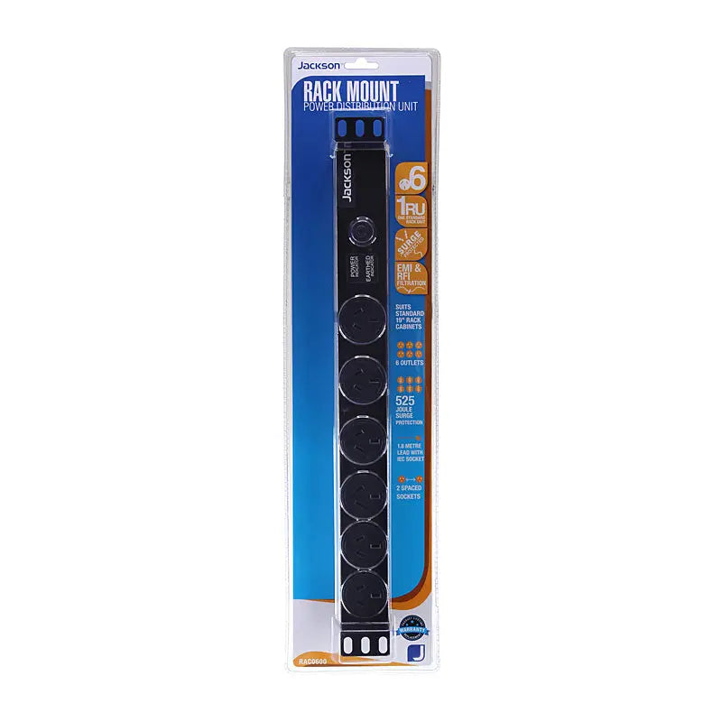 JACKSON 6 Way Rack Mount PDU JACKSON