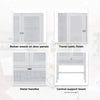 Jasmine Tall Storage Cabinet 90cm 2 Door 1 Drawer Mindi Wood Rattan - White Deals499