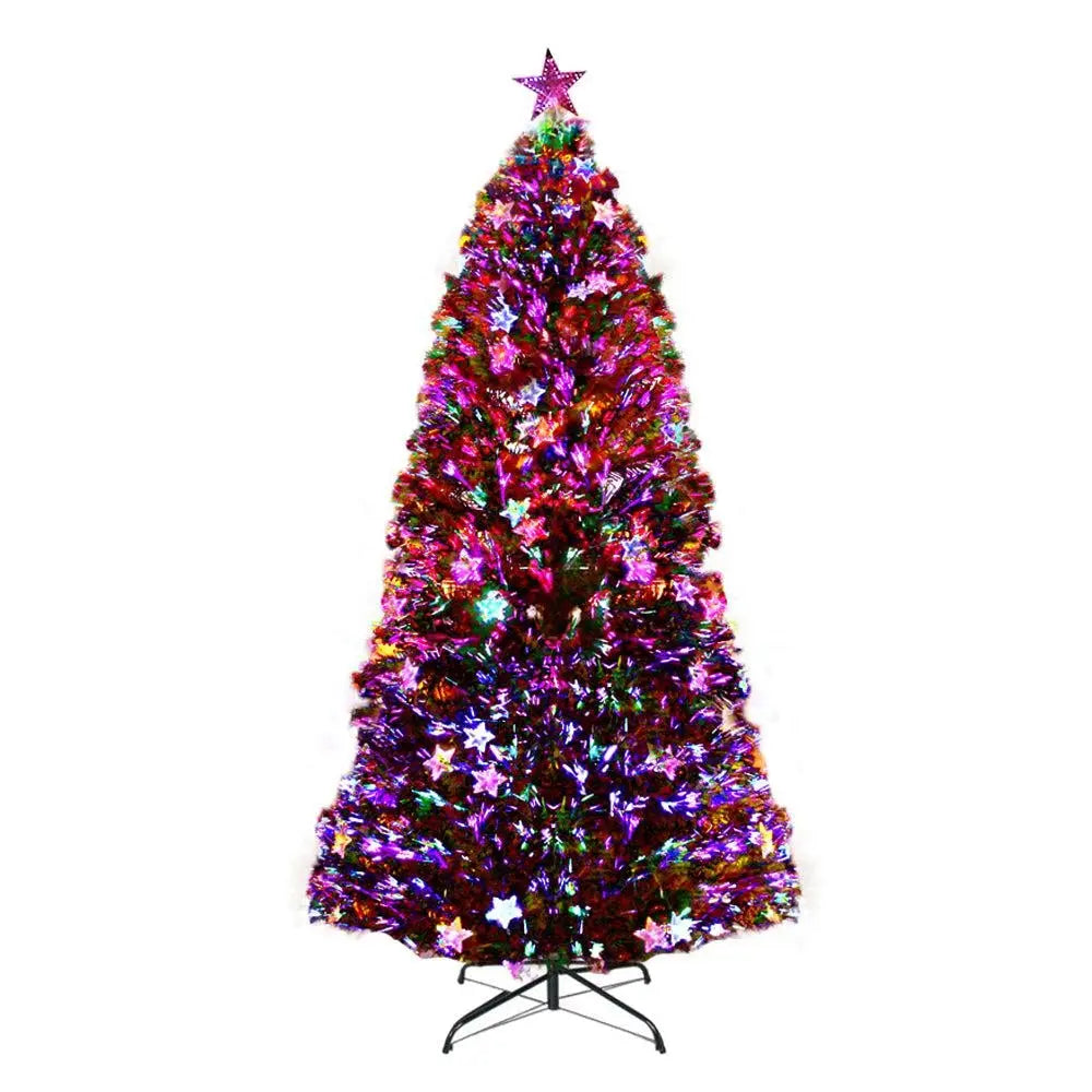 Jingle Jollys 1.8M 6FT LED Christmas Tree Xmas Optic Fiber Multi Colour Lights Deals499
