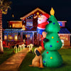 Jingle Jollys 1.8M Christmas Inflatable Santa on Tree Lights Xmas Decor Airblown Deals499