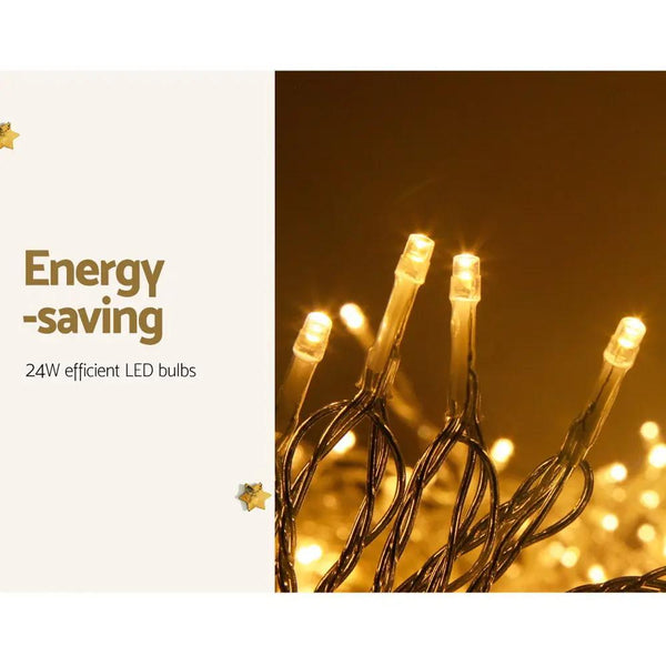 Jingle Jollys 100M 500 LED Christmas String Lights Warm White Deals499