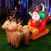 Jingle Jollys 2.2M Christmas Inflatable Santa Sleigh Ride Reindeer Deer Decor Deals499