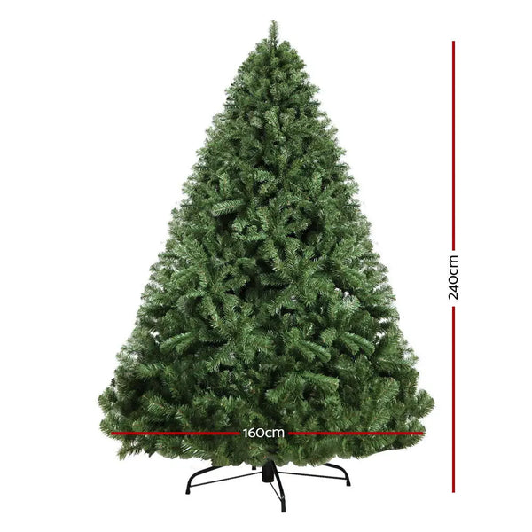 Jingle Jollys 2.4M 8FT Christmas Tree Xmas Decoration Home Decor 1500 Tips Green Deals499