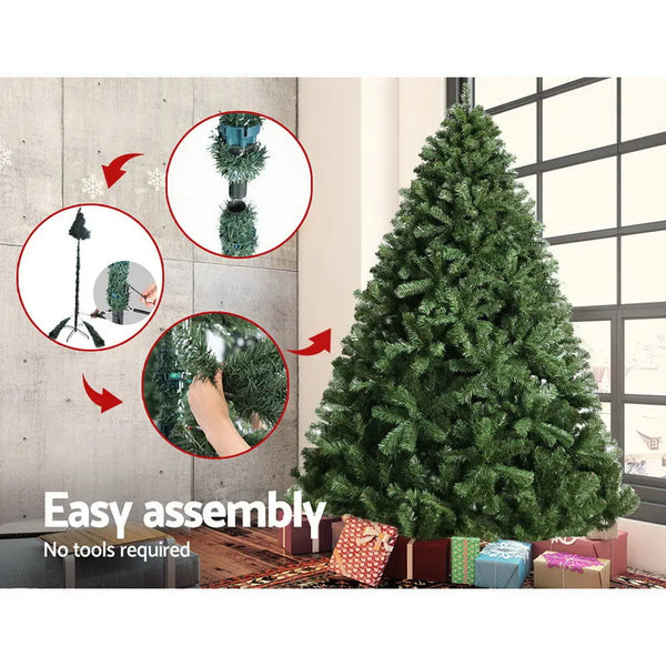 Jingle Jollys 2.4M 8FT Christmas Tree Xmas Decoration Home Decor 1500 Tips Green Deals499