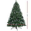 Jingle Jollys 2.4M 8FT Christmas Tree Xmas Home Decoration 1400 Tips Snowy Green Deals499