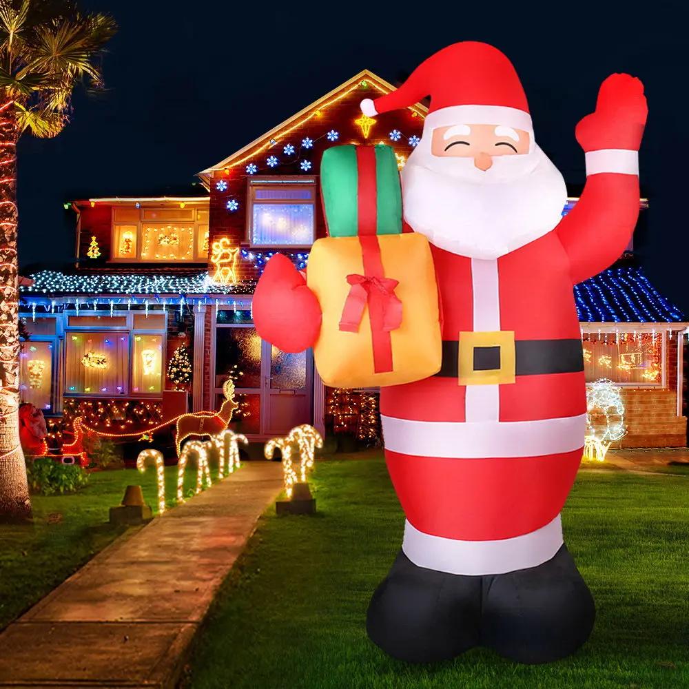 Jingle Jollys 2.4M Christmas Inflatables Santa Xmas Light Decor LED Airpower Deals499