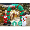 Jingle Jollys 2.8M Christmas Inflatable Giant Arch Way Santa Snowman Light Decor Deals499