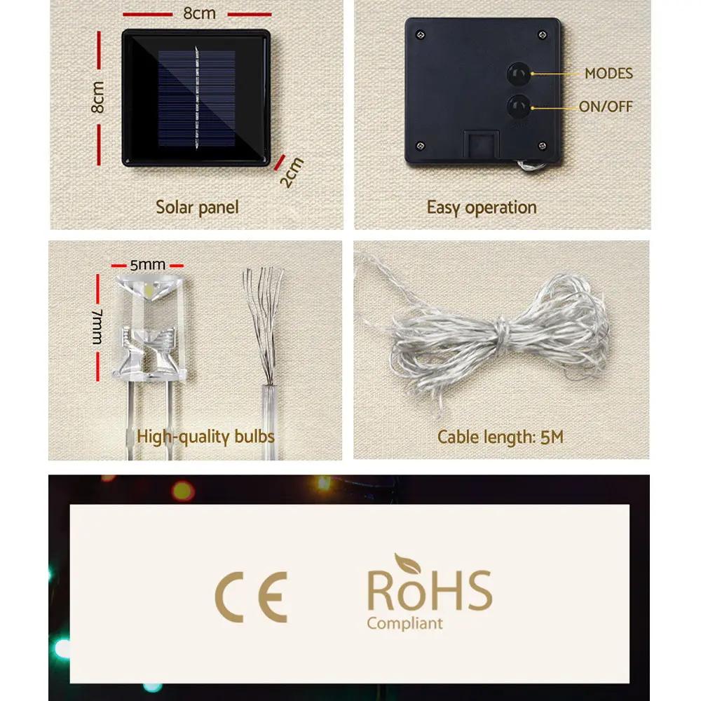 Jingle Jollys 3M Christmas Lights LED Motif Fairy String Lights Solar powered Deals499