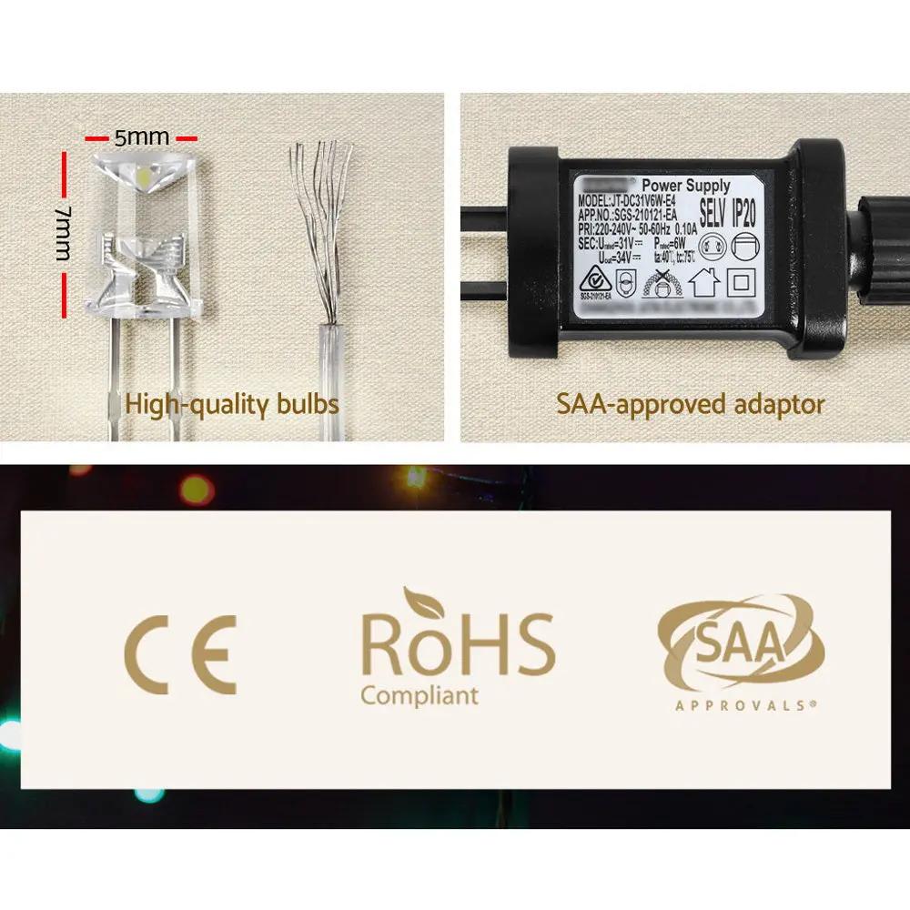 Jingle Jollys 5M Christmas Curtain Lights LED Motif Fairy String Light Outdoor Deals499