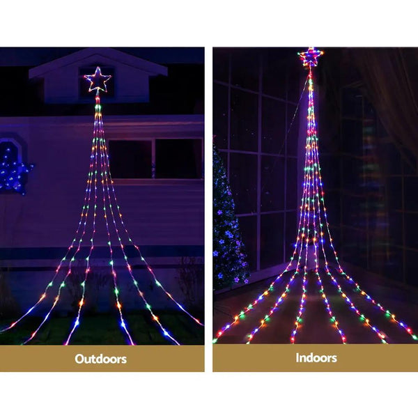 Jingle Jollys 5M Christmas Curtain Lights LED Motif Fairy String Light Outdoor Deals499