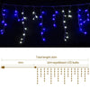 Jingle Jollys 800 LED Christmas Icicle Lights White and Blue Deals499