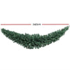 Jingle Jollys Christmas Garland 2.4M Xmas Tree Decoration Green Deals499