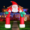 Jingle Jollys Christmas Inflatable Santa Archway 2.3M Outdoor Decorations Lights Deals499